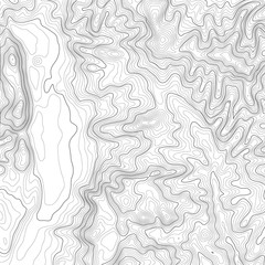 Topographic map background with space for copy . Line topography map contour background , geographic grid abstract vector illustration . Mountain hiking trail over terrain .