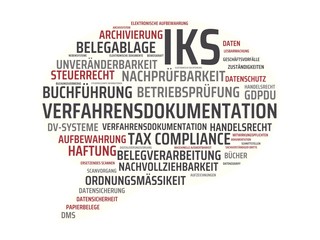 GOBD - Bilder mit Wörtern aus dem Bereich Verfahrensdokumentation, Wort, Bild, Illustration