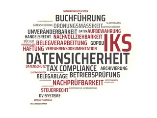 GOBD - Bilder mit Wörtern aus dem Bereich Verfahrensdokumentation, Wort, Bild, Illustration