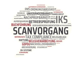 GOBD - Bilder mit Wörtern aus dem Bereich Verfahrensdokumentation, Wort, Bild, Illustration