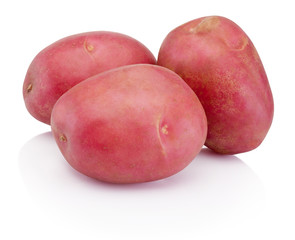 New red potato isolated on white background