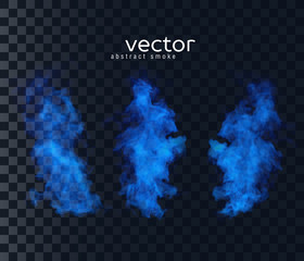 Vector illustration of smoky shapes.