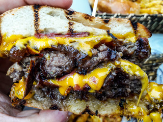 Angus Beef Burger with Cheddar Cheese.