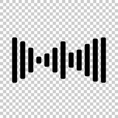 Vector icon of sound wave, sound