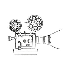 high detailed vintage film projector cinema icon