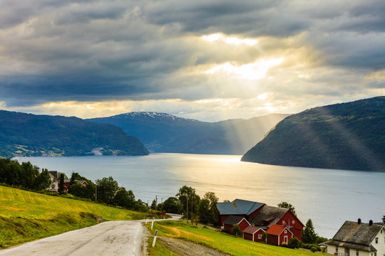Landscape near Utvik on the Nordfjord Norway