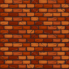 Fototapeta premium Vector seamless old Brick Wall Background Texture Pattern