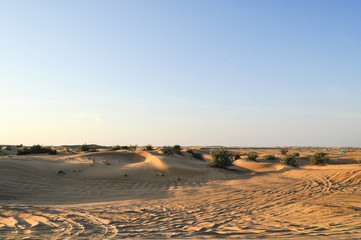 Panorama of the city in the Arabian desert Dubai