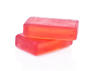 pink soap  of isolation on a white background