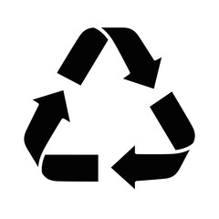 recycle sign icon over white background vector illustration