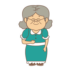 portrait of lovely grandmother old woman happy