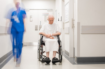 Lonely disabled at hospital