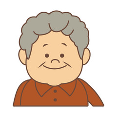 portrait happy grandfather man family person