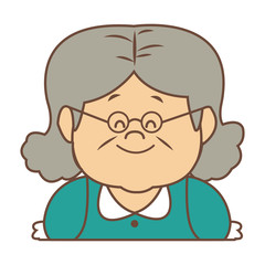 Obraz premium portrait of lovely grandmother old woman happy