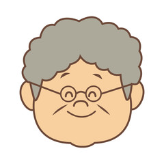 portrait of lovely grandmother old woman happy