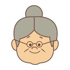 Obraz premium portrait of lovely grandmother old woman happy