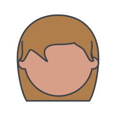 Kid faceless cartoon
