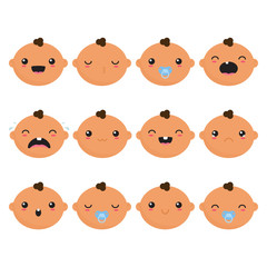 Baby Boy Faces And Expressions With Curly Hair