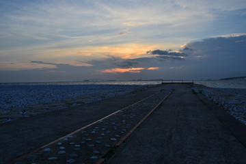 マーブルビーチの夕暮れ