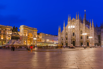 Fototapeta na wymiar Milan Cathedral (Duomo di Milano) in Italy