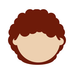 Kid faceless cartoon