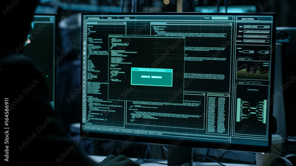 Aufkleber Dangerous Hacker Braking and Getting Access into Government Data Centre.