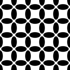 Monochrome repeating geometrical pattern - vector ellipse dot background design