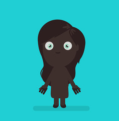 Obraz premium Cute human silhouette vector illustration