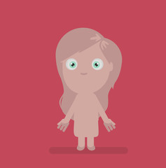 Cute human silhouette vector illustration