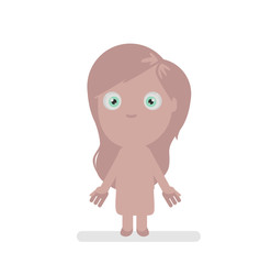 Cute human silhouette vector illustration