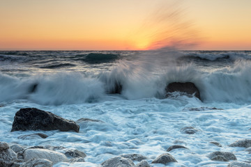 Fototapeta premium Sunset waves