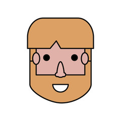 Fototapeta premium Man face cartoon