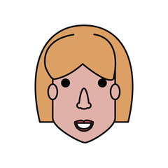 Woman face cartoon