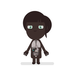 Human body anatomy vector illustration