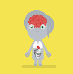 Human body anatomy vector illustration