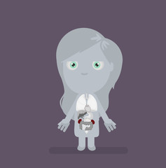 Human body anatomy vector illustration