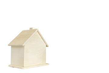 Miniature Wooden house isolate on white background