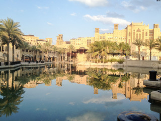 Fototapeta premium Panorama miasta Dubaj