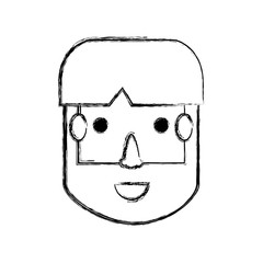 Man face cartoon