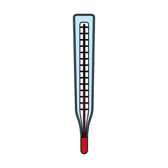 mercury thermometer over white background vector illustration