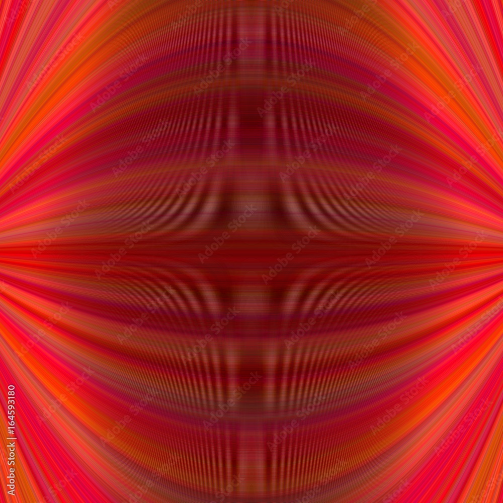 Poster red symmetrical dynamic background from thin curved lines - vector graphic design