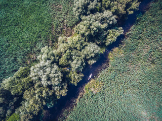 Aerial view of Danube Delta Romania