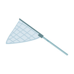 Fishing racket isolated