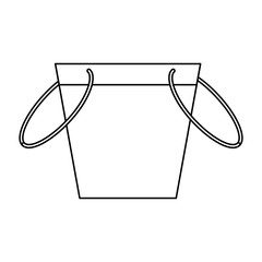 Fishing bucket isolated