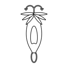 Fishing hook isolated