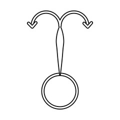 Obraz premium Fishing hook isolated