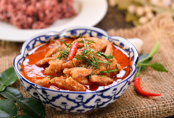 Red pork curry delicious Thai food