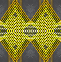 Materiał do szycia illustration of geometric seamless pattern for design. Gray and yellow band, rhombus, triangle with marble. Design of trend