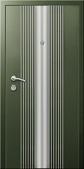 Entrance door (Layout of a colored metal door)