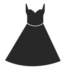 dress icon on white background. dress sign.